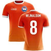 Netherlands Men's 2025 - 2026 Holland Airo Concept Home Shirt - Wijnaldum 8 in Orange | Size: 2XL