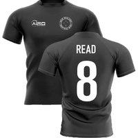 New Zealand All Blacks Men's 2025 - 2026 New Zealand Home Concept Rugby Shirt - Read 8 in Black | Size: Large
