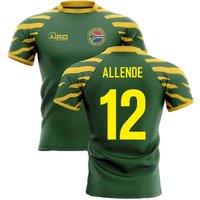 South Africa Men's 2025 - 2026 Springboks Home Concept Rugby Shirt - Allende 12 in Green | Size: 5XL