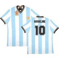 Argentina Men's Mens False Nein Home Vintage Shirt - Riquelme 10 in Blue | Size: 2XL