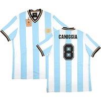 Argentina Men's Mens False Nein Home Vintage Shirt - Caniggia 8 in Blue | Size: 2XL