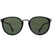 Persol Men's Round Black Green Sunglasses