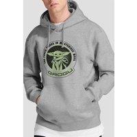 Star Wars - The Mandalorian Star Wars Mandalorian Grogu Mysterious Ways Hoodie, Athletic Heather in Light Grey | Size: 2XL