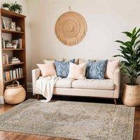 Livabliss Lilian Washable Vintage Traditional Boho Rug in Camel | Size: 66 cm x 120 cm
