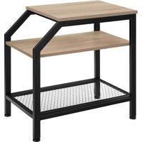 tectake Bedside Table Plymouth in Light Oak
