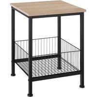 tectake Bedside Table Grimsby in Light Oak