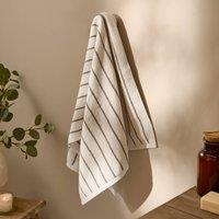 Yard Hebden Narrow Striped 100% Cotton Bathroom Towel in Light Brown