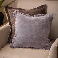 Yard Bertie 100% Cotton Velvet Cushion in Mauve | Size: 45 cm x 45 cm
