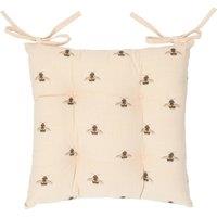 Wylder Ramble Bumble Bee 2 Pack Cotton Slub Seat Pads in Cream | Size: 40 cm x 40 cm