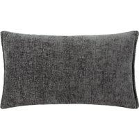 Evans Lichfield Buxton Chenille Reversible Rectangular Cushion in Charcoal | Size: 30 cm x 50 cm