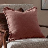 Yard Bertie 100% Cotton Velvet Cushion in Light Pink | Size: 45 cm x 45 cm