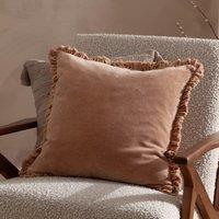 Yard Bertie 100% Cotton Velvet Cushion in Pale Pink | Size: 45 cm x 45 cm