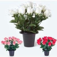 Homescapes Set of 3 Gypsophila Artificial Flowers in Grave Vases