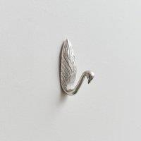 Melody Maison Silver Metal Swan Wall Hook in Metallic Silver