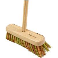 Universal Textiles Assembled 12 Multi-Coloured Sweeping Broom Complete With Handles