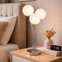 Pagazzi Jackson 3-Light Chrome Table Lamp in Silver