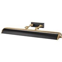 Netlighting Winchfield 4 Light Large Picture Light Aged Brass & Matte Black in Gold