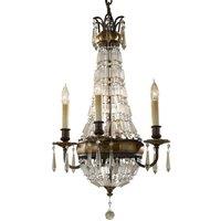 Netlighting Bellini Chandelier 4 Light British Bronze Finish E14 in Brown