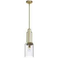 Netlighting Kichler Kimrose Dome Pendant Ceiling Light Brushed Natural Brass in Yellow