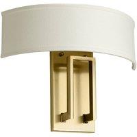 Netlighting Hinkley Hampton Wall Lamp with Shade Classic Brushed Brass 2x E14 in Yellow