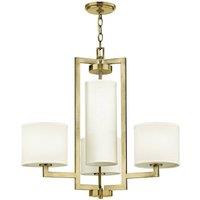 Netlighting Hinkley Hampton Pendant Ceiling Light Classic Brushed Brass 4x E27 in Metallic Gold