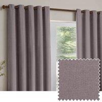 Yard Heavy Chenille Velvet Room Darkening Eyelet Curtain Pair in Mauve | Size: 168 cm width x 137 cm drop