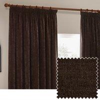 Yard Heavy Chenille Velvet Room Darkening Pencil Pleat Curtain Pair in Green | Size: 229 cm width x 183 cm drop