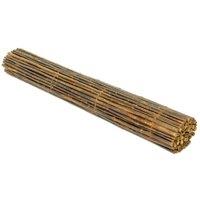 Primrose Thick Carbonised Black Bamboo Fencing Screening Roll W190cm x H180cm in Brown