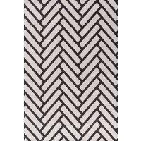 THE RUGS Loft Herringbone Living Room Area Rug & Runners Soft Pile in Dark Grey | Size: 200 cm x 290 cm