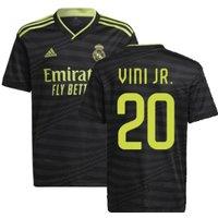 Real Madrid Junior 2022 - 2023 Third Shirt - Vini Jr. 20 in Black | Size: 15-16 Years