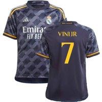 Real Madrid Junior 2023 - 2024 Away Shirt - Vini Jr. 7 in Navy | Size: 15-16 Years