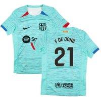 FC Barcelona 2023 - 2024 Third Shirt - F De Jong 21 in Blue | Size: XL