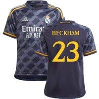 Real Madrid Junior 2023 - 2024 Away Shirt - Beckham 23 in Navy | Size: 15-16 Years