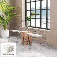 OUTSUNNY Seat Cushions with Machine Washable Cover in Cream