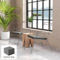 OUTSUNNY Seat Cushions with Machine Washable Cover in Dark Grey