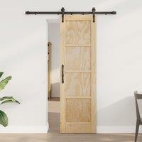Berkfield Home Sliding Door with Hardware Set 'ORKDAL'Solid Wood Pine in Beige