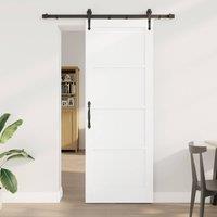 Berkfield Home Sliding Door with Hardware Set 'ORKDAL'White Solid Wood Pine
