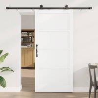 Berkfield Home Sliding Door with Hardware Set 'ORKDAL'White Solid Wood Pine in White