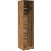 Berkfield Home Wardrobe Artisian Oak 50x50x200 cm Engineered Wood in Brown | Size: 50 x 50 x 200 cm