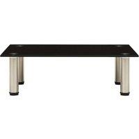 Berkfield Home TV Stand Black 60x35x17 cm Tempered Glass | Size: 60 x 35 x 17 cm