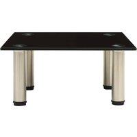 Berkfield Home TV Stand Black 40x35x17 cm Tempered Glass | Size: 40 x 35 x 17 cm
