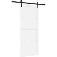 Berkfield Home Sliding Door with Hardware Set 'ORKDAL'White Solid Wood Pine