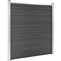 Berkfield Home Durable Fence Panel Set WPC 1564x186 cm Black