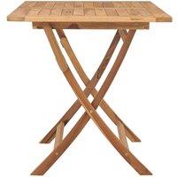 Berkfield Home Beautiful Folding Garden Table 120x70x75 cm Solid Teak Wood in Brown | Size: 120 x 70 x 75 cm