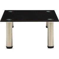 Berkfield Home TV Stand Black 40x35x17 cm Tempered Glass | Size: 40 x 35 x 17 cm