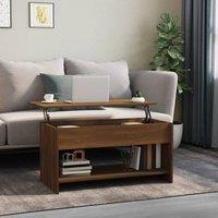 Berkfield Home Coffee Table Brown Oak 102x50x52.5 cm Engineered Wood