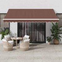 Berkfield Home Manual Retractable Awning Brown 400x300 cm