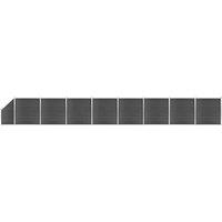 Berkfield Home Fence Panel Set WPC 1484x in Black