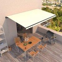 Berkfield Home Manual Retractable Awning 500x300 cm Cream in Beige