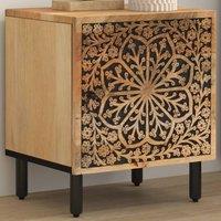 Berkfield Home Bedside Cabinet 40x33x46 cm Solid Wood Mango in Brown | Size: 40 x 33 x 46 cm